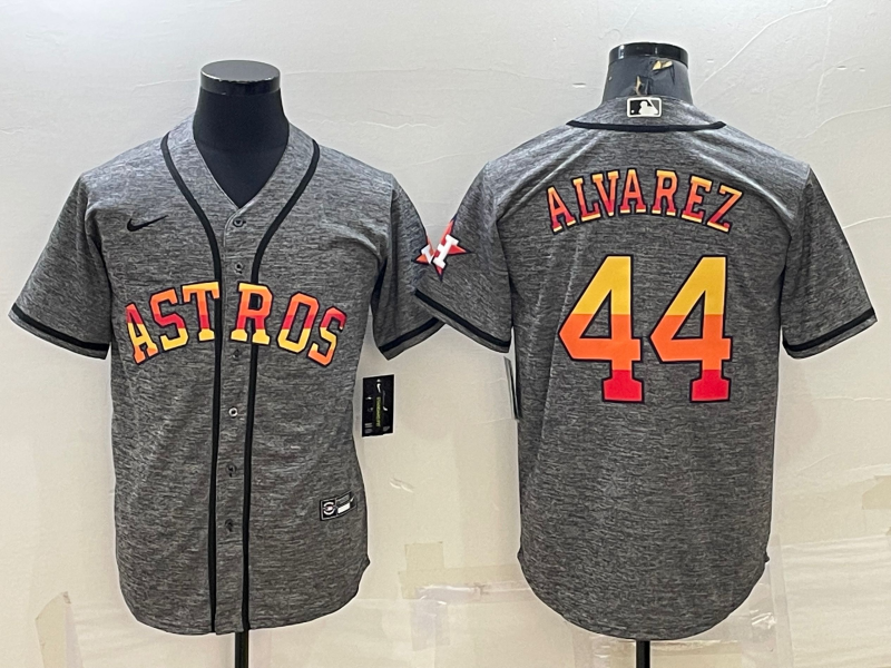 Men's Houston Astros Yordan Alvarez #44 Gray Team Jersey